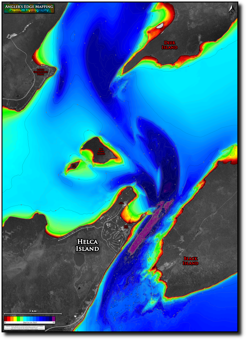 Lake Winnipeg Hecla print map Angler's Edge Mapping