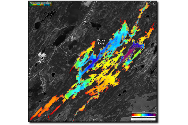 Paint Lake Print Map Small Size Angler S Edge Mapping   PaintLake27.5by26smallpreview 